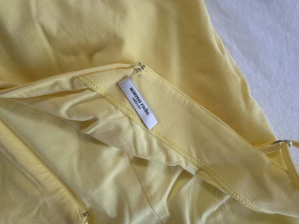 Mistress Rocks Yellow Corset Mini Dress - Picture 4 of 8
